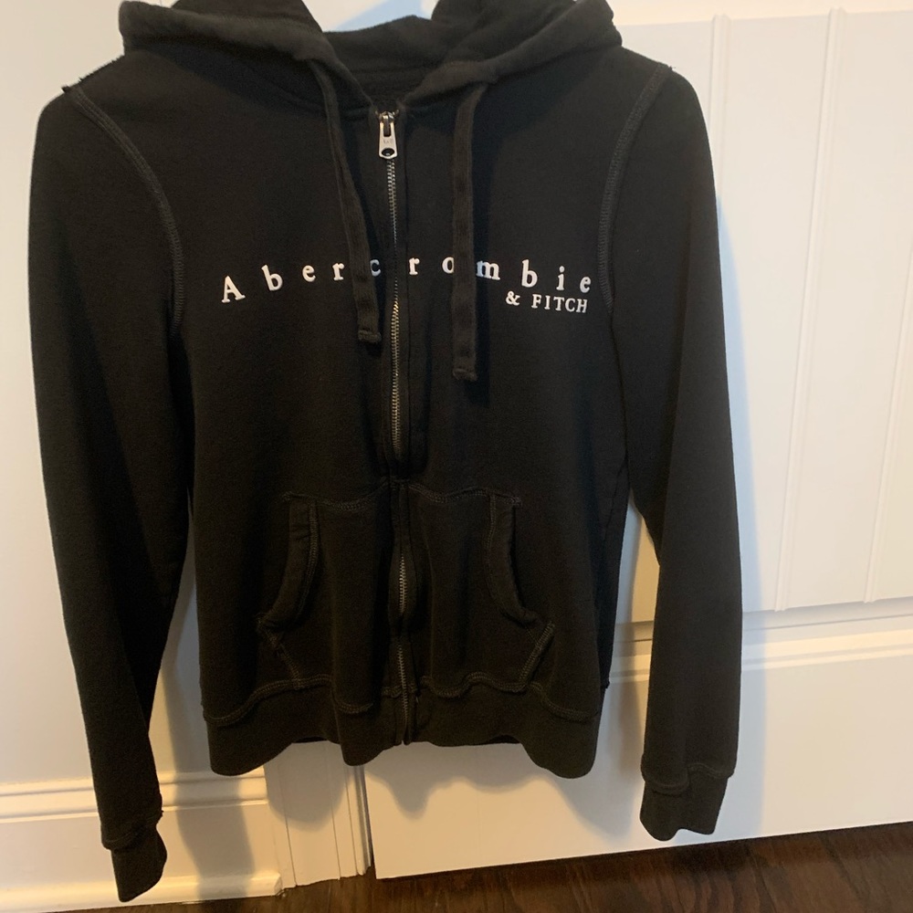 Abercrombie $ Fitch Full Zip Hoodie Black S